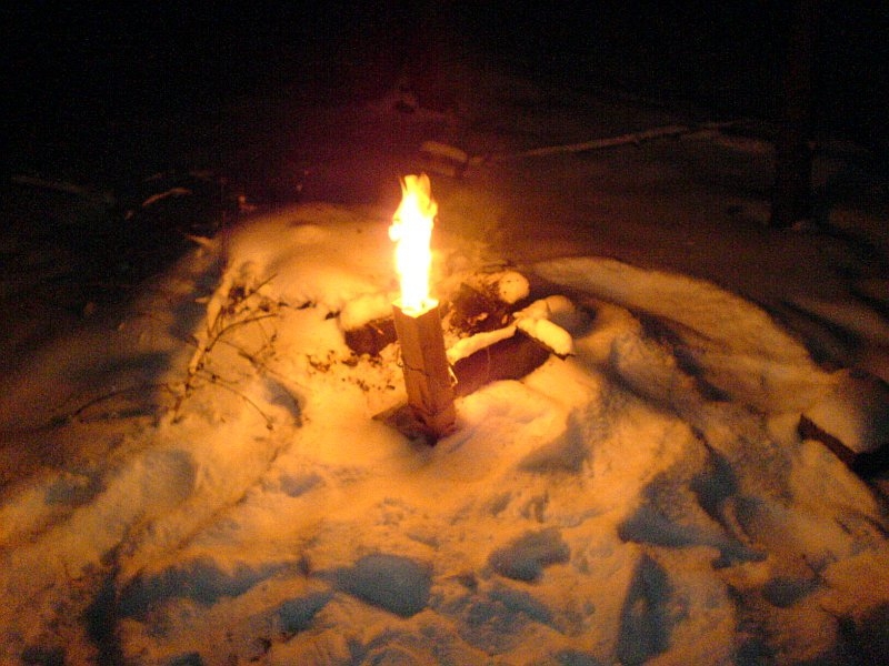 "Индейская свеча" или "деревянный примус"