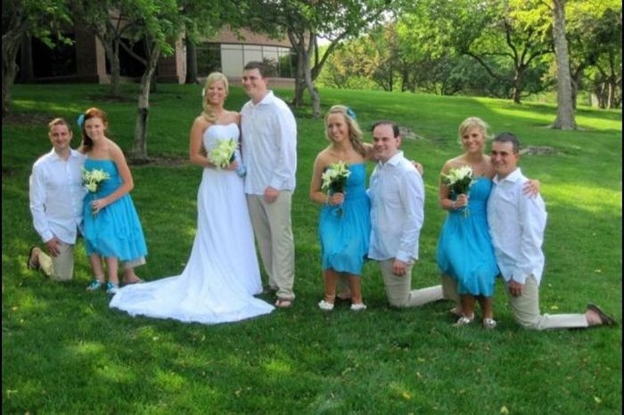 Прикольные и смешные свадебные фото.