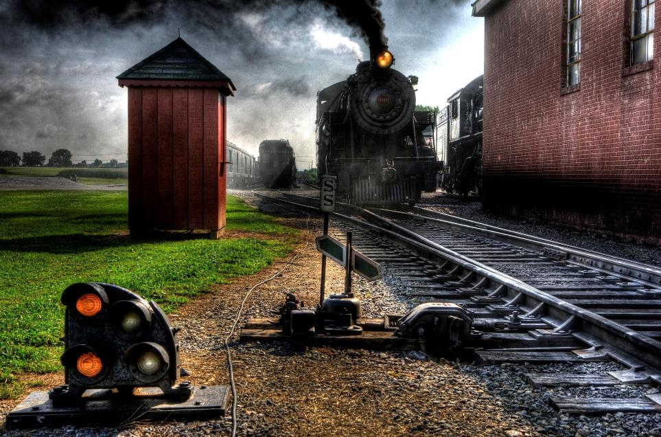 Живописные фотографии старых паровозов 