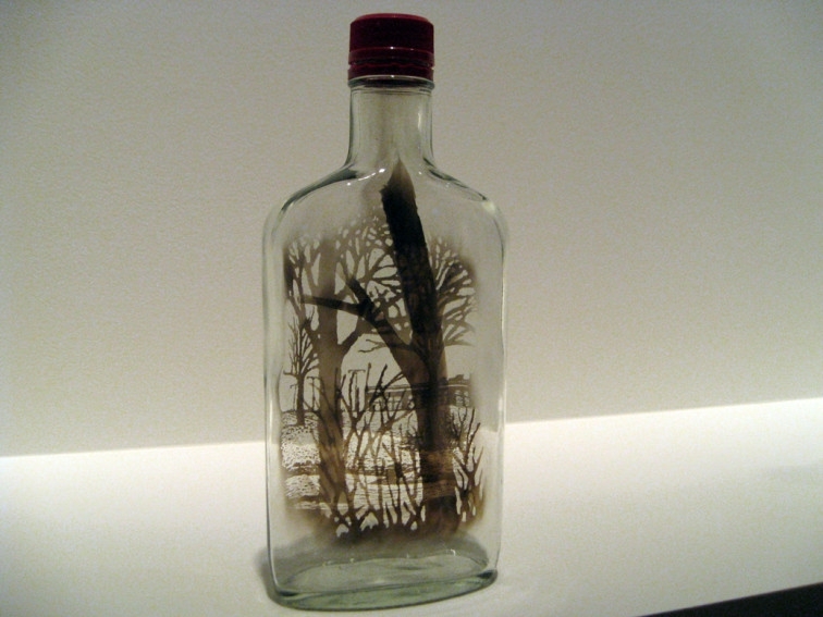 Мир в бутылке: необычные картины Джима Дингильена  