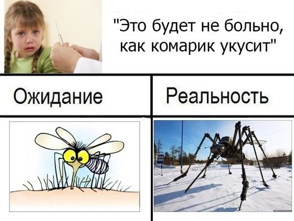 Oжидание vs реальность