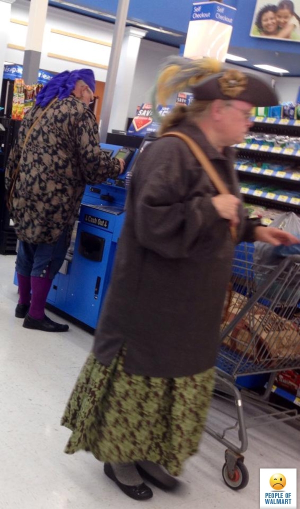 Необычные покупатели в магазине Walmart