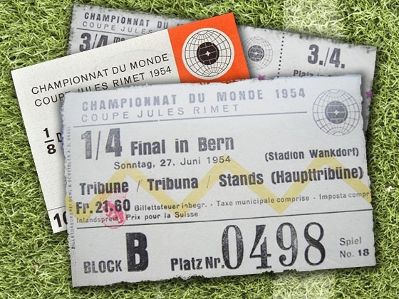 Как менялся дизайн билетов ЧМ по футболу с 1930 года