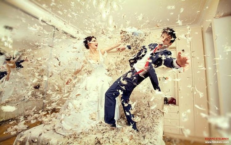 Экстравагантные свадебные фотографии