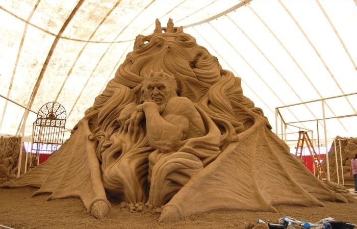 Создание песчаной скульптуры
