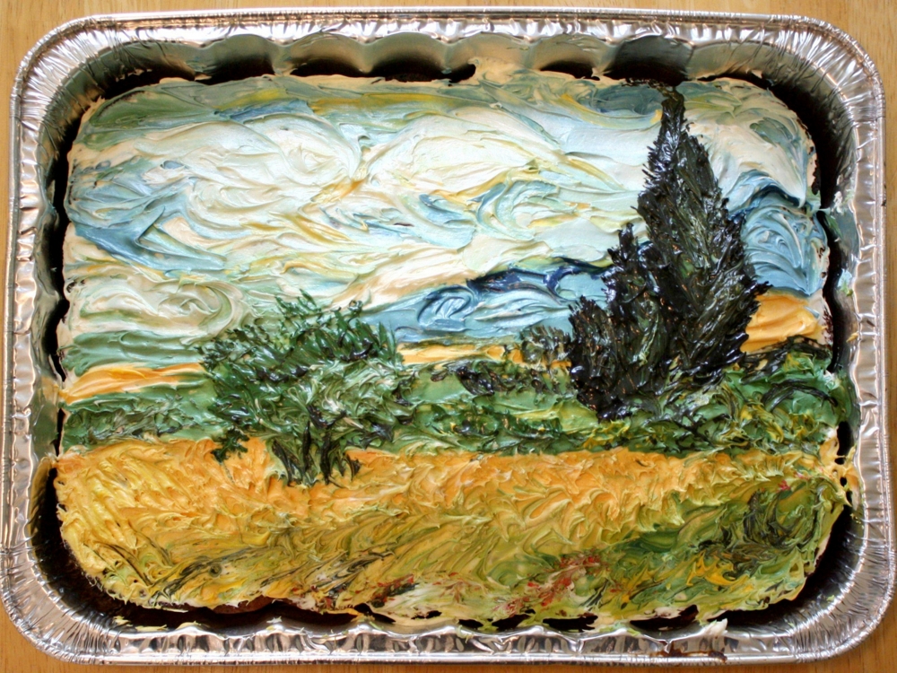 Торт в стиле картин Ван Гога