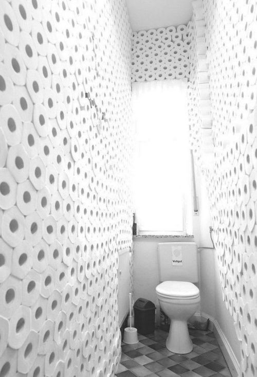 Стены из туалетной бумаги