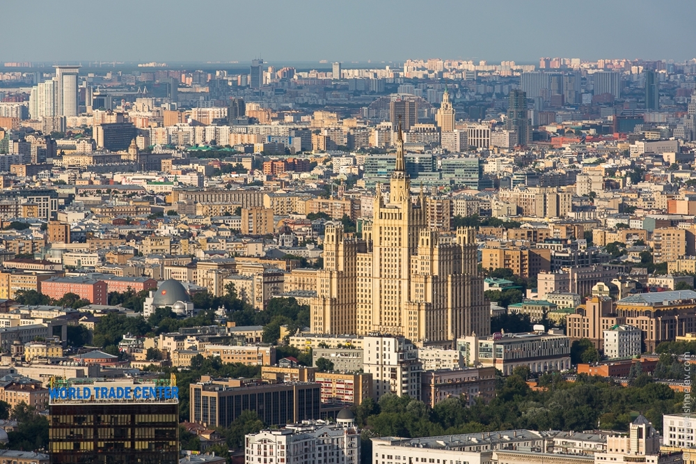 Виды Москвы с 75 этажа строящейся башни «Федерация»