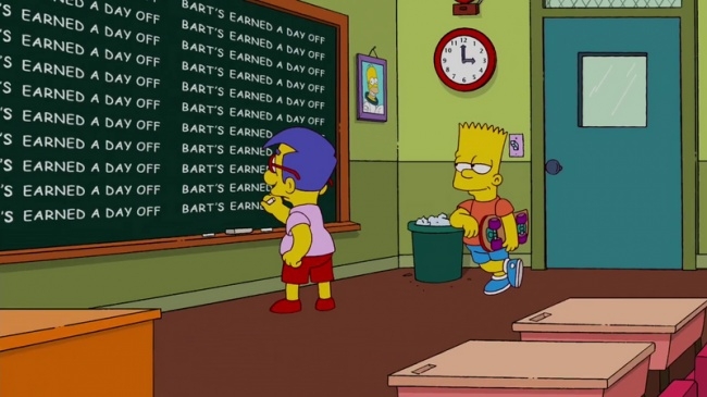 Что Барт Симпсон писал на доске