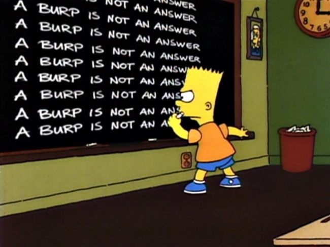 Что Барт Симпсон писал на доске