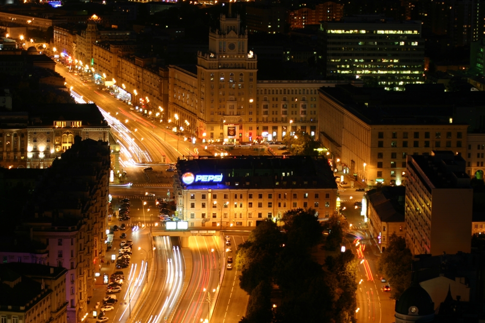Виды с высотного здание более 40 этажей на Оружейной ул. Москва 2014г 