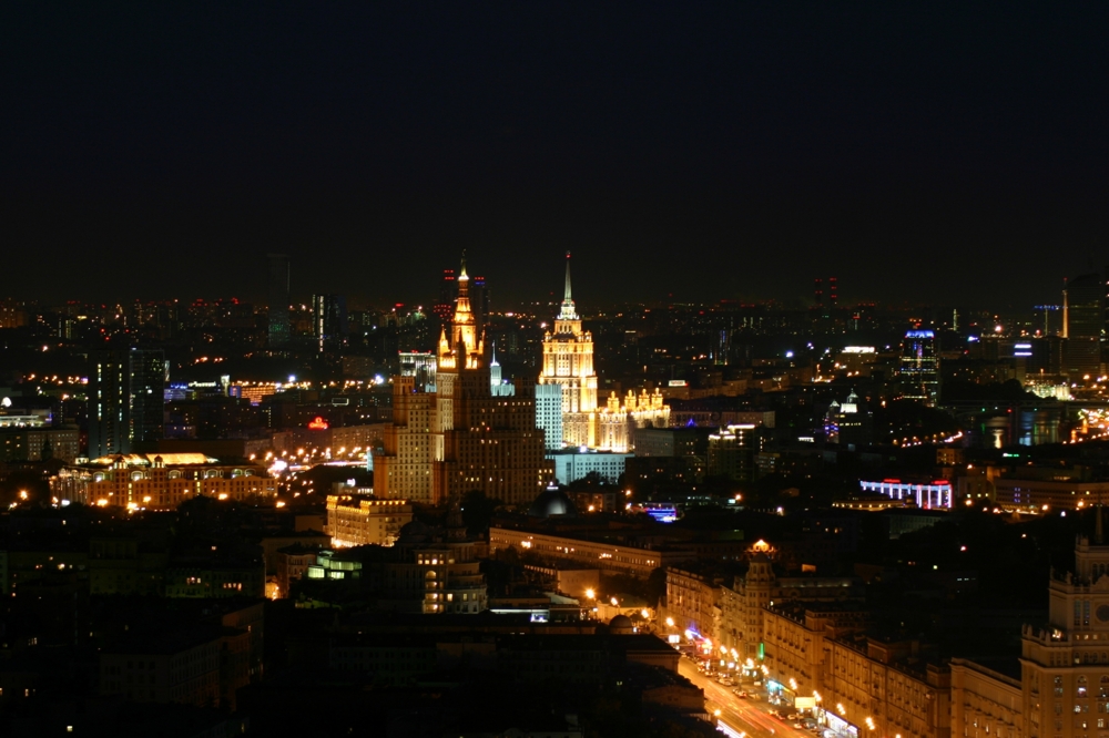 Виды с высотного здание более 40 этажей на Оружейной ул. Москва 2014г 
