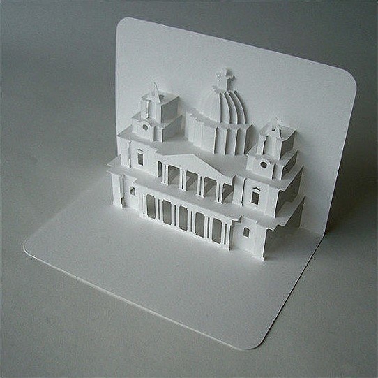 Открытки киригами с архитектурными сооружениями
