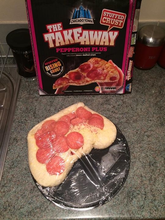 Обманчивая упаковка пиццы