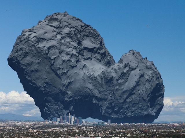  Комета Чурюмова-Герасименко и город Лос-Анджелес