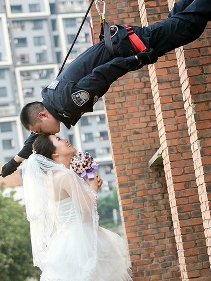 Свадебная фотосессия китайского бойца спецназа