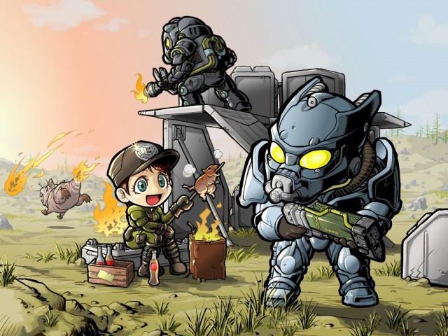  Иллюстрации к Fallout 3 в анимэшном стиле