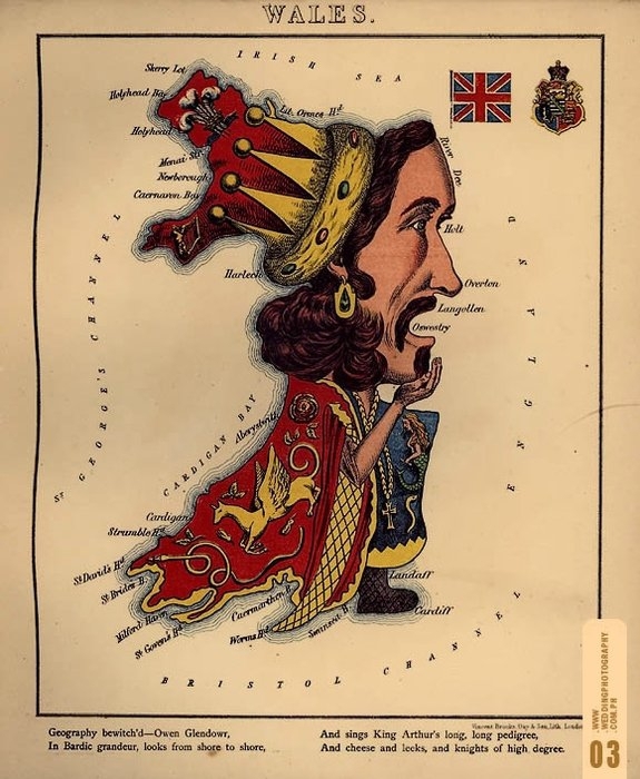  Забавная карта европы 1868-го года