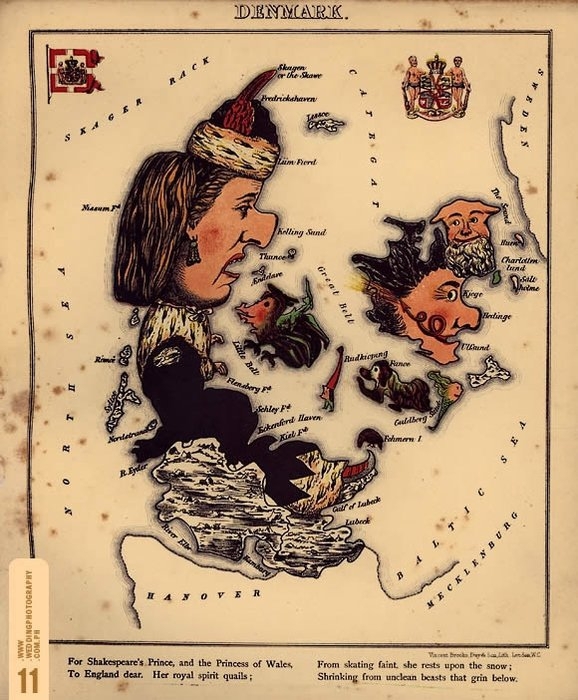  Забавная карта европы 1868-го года
