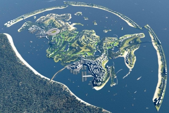 Искусственные острова самых фантазийных форм (планы и их реализация) 