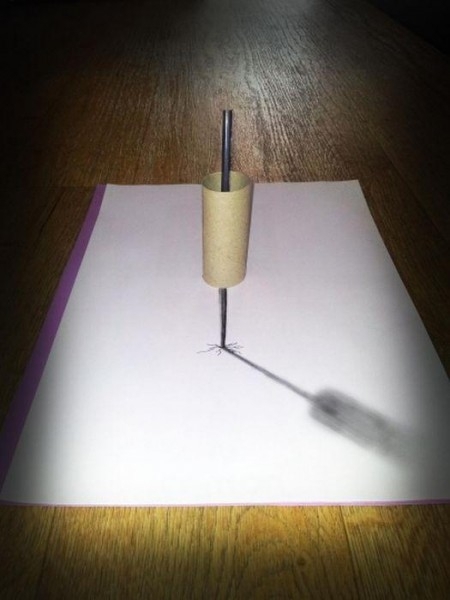 Объемные иллюзии, нарисованные карандашом