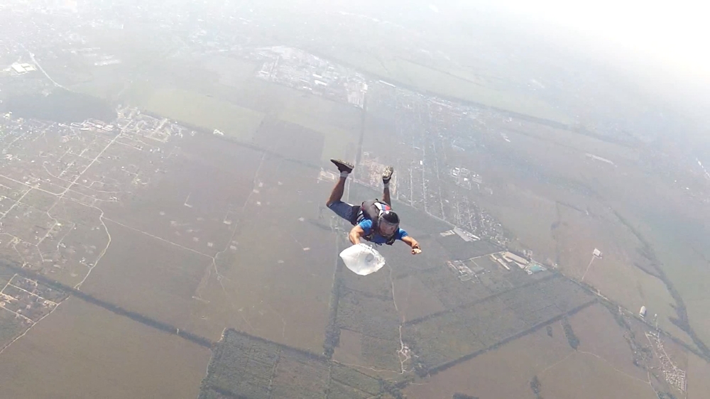 skydive ice bucket challenge