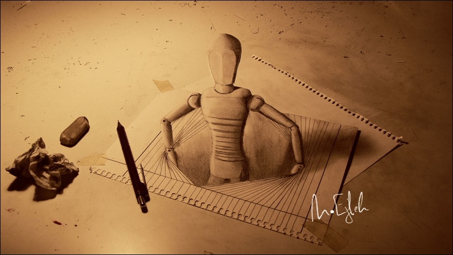 Потрясающие 3D-рисунки карандашом от Miralanim за 09 сентября 2014
