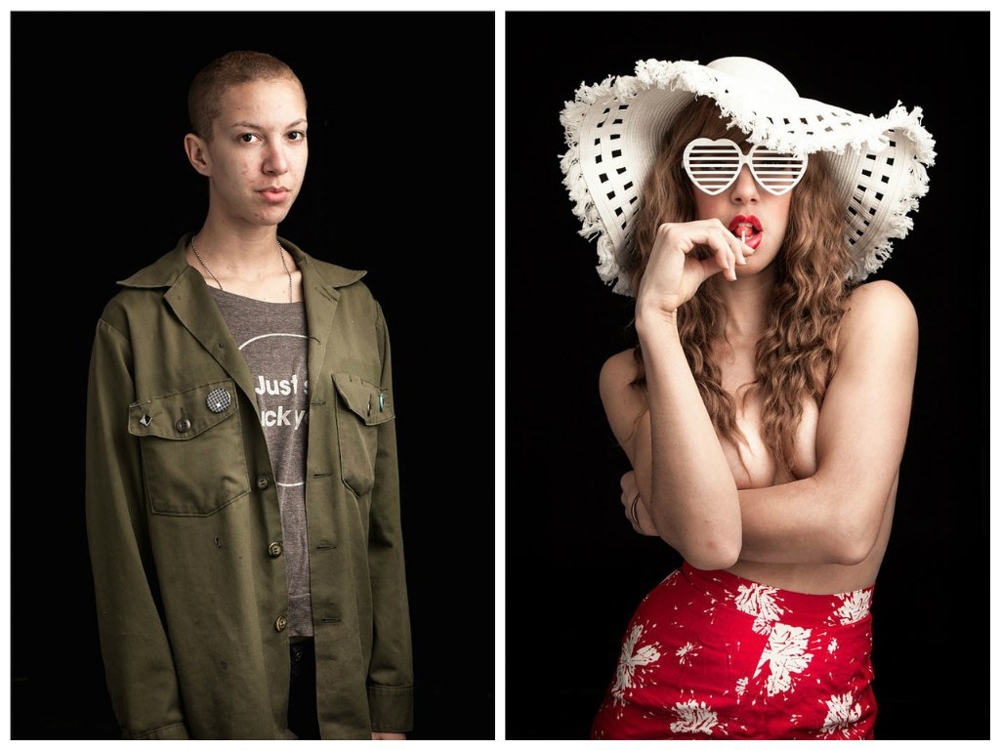 Артисты Балтиморского "Бурлеск-шоу" до и после перевоплощения в образы
