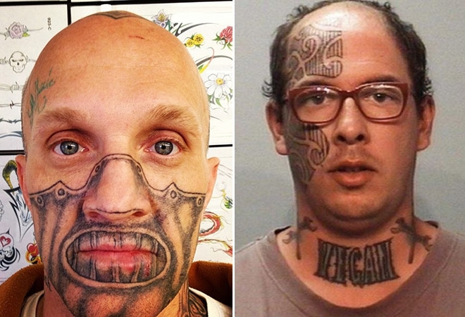 Самые глупейшие и нелепые татуировки, сделанные на лице