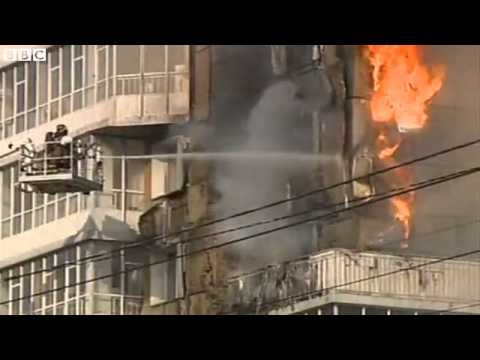 Мощный пожар в высотке Красноярска уничтожил 100 квартир   