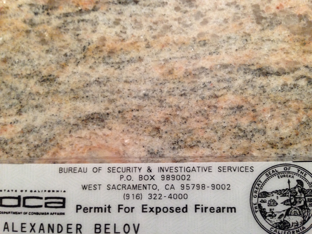permit for expose firearm