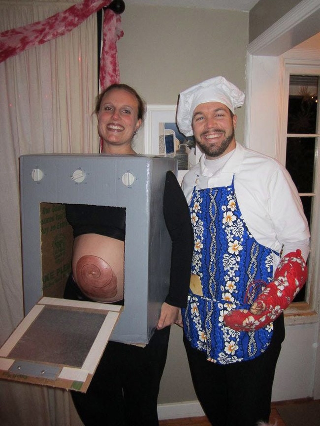 Странные костюмы на Хеллоуин для беременных