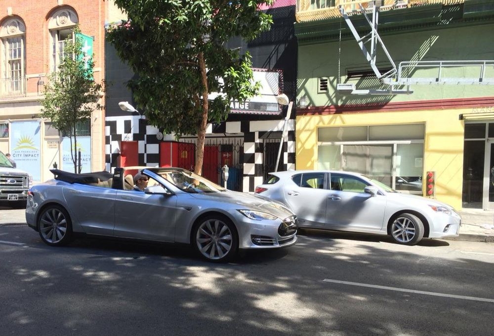 Замечен кабриолет Tesla Model S