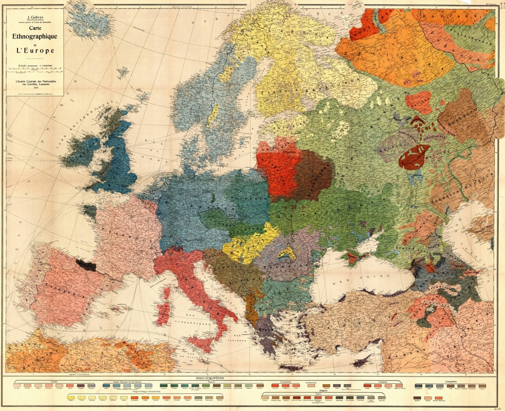 Карта Украины + этнографическая карта Европы
