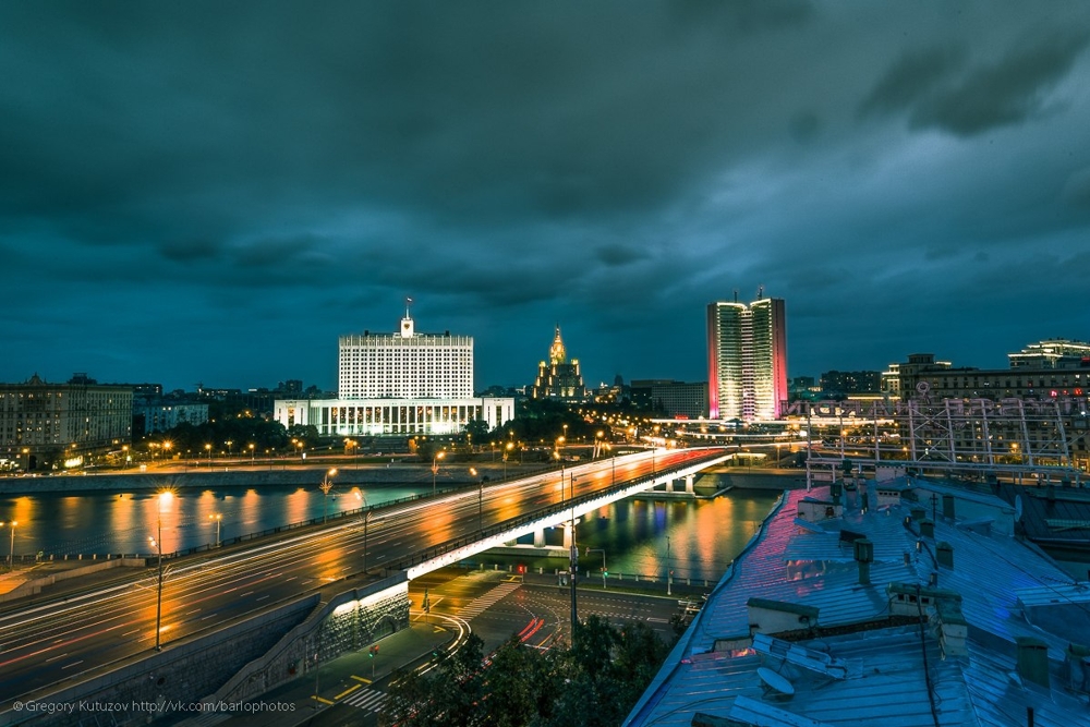 Ночная Москва с крыш.