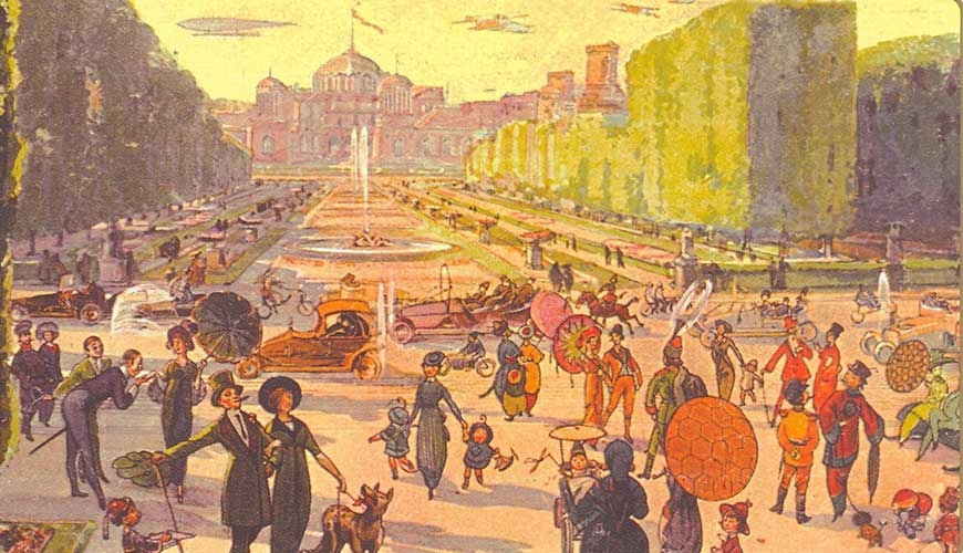  Открытки 1914 года о Москве будущего