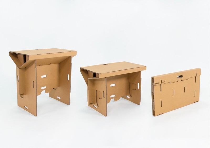 Портативный стол из картона