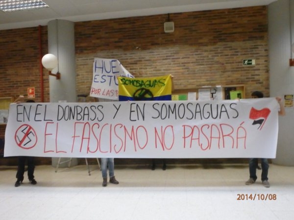 Испанские студенты дали отпор украинским неонацистам в Мадриде