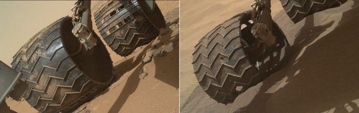 Как изменился марсоход Кьюриосити за два года пребывания на Марсе