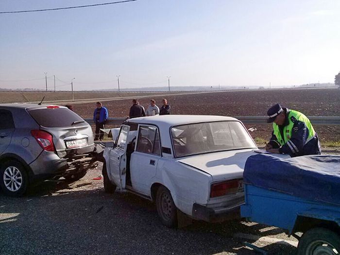 Около 50 машин столкнулись на Кубани