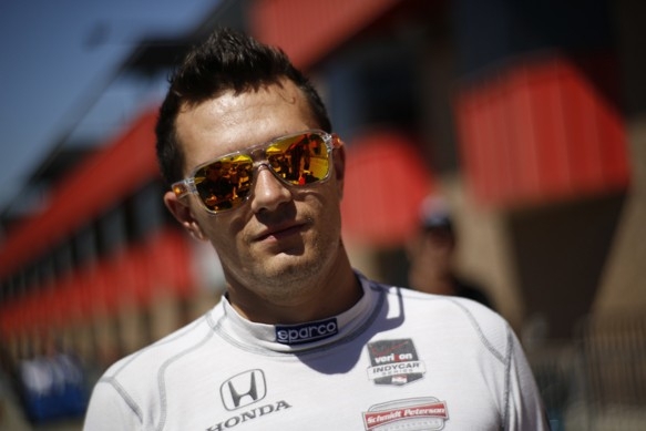 Авария Михаила Алешина в Indycar на трассе в Фонтане