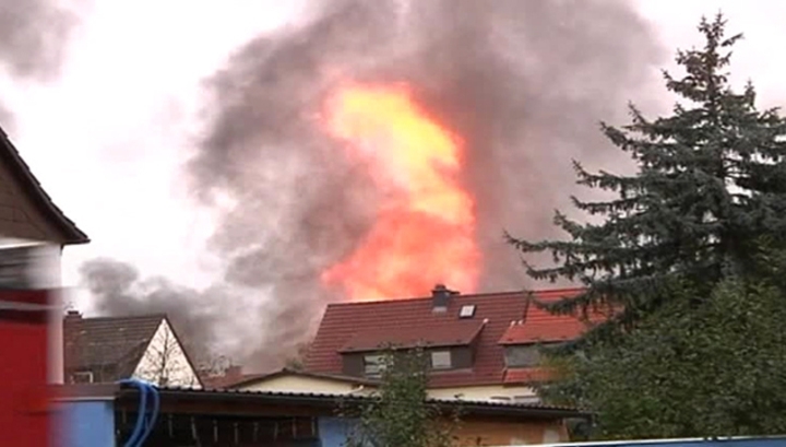 Взрыв на газопроводе в немецком городе Людвигсхафен 