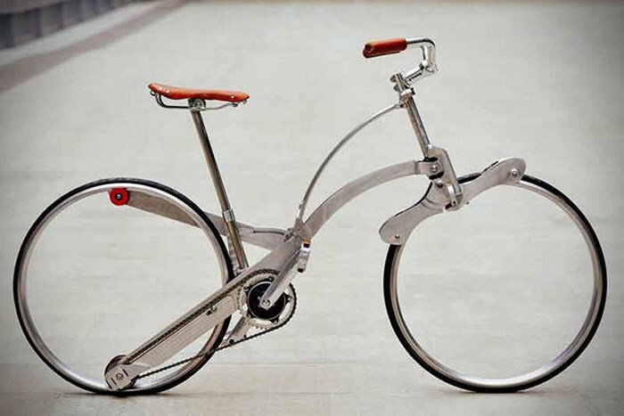 Велосипед, складывающийся до размеров зонтика