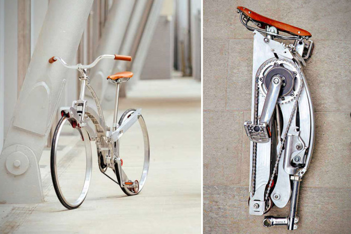 Велосипед, складывающийся до размеров зонтика