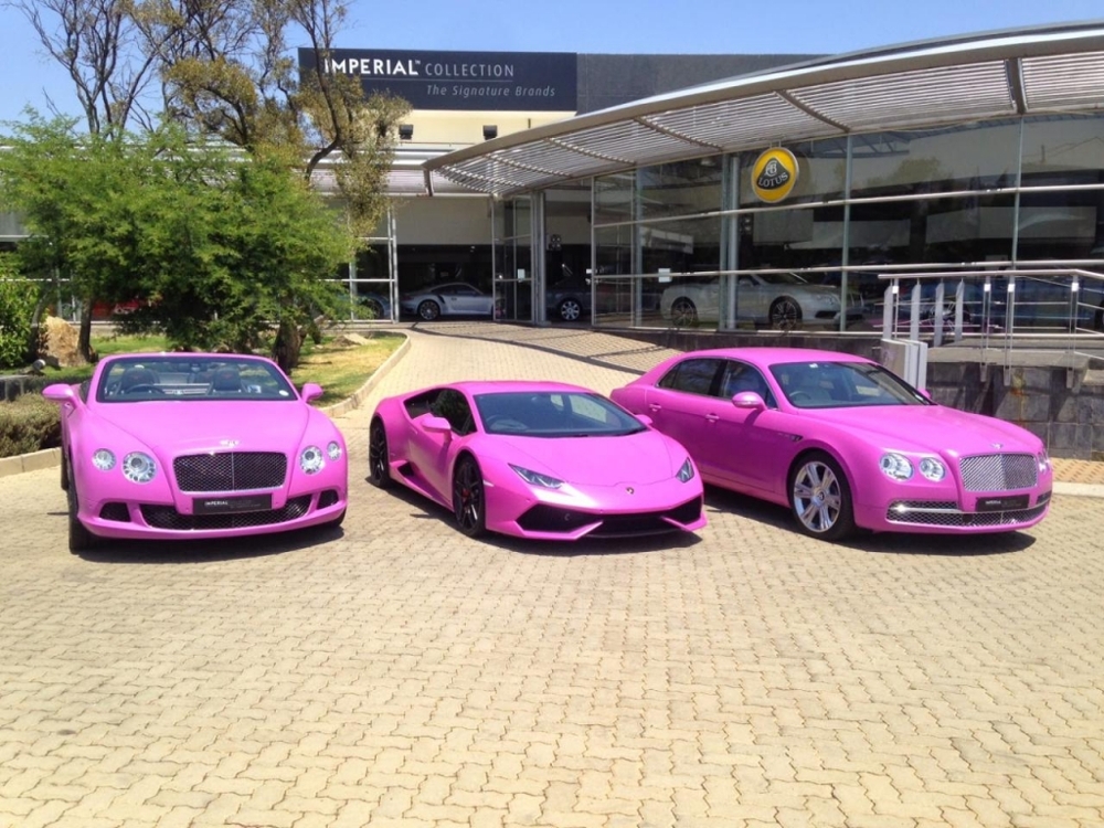 Розовые Lamborghini и Bentley