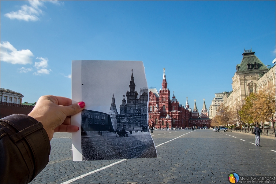 Фотографии современной Москвы с кусочками из прошлого 