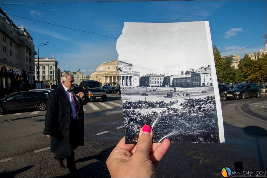 Фотографии современной Москвы с кусочками из прошлого 