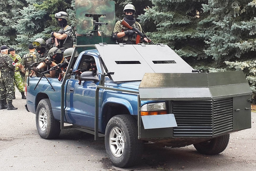 Самодельная бронетехника на Донбассе
