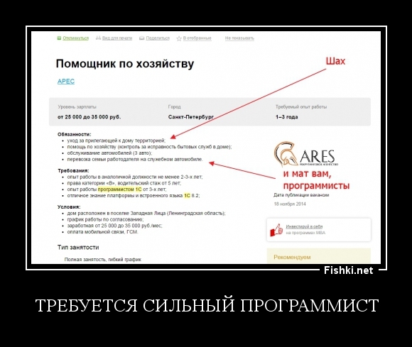 Требуется сильный программист