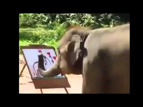 Такого я еще не видел Слон рисует 
